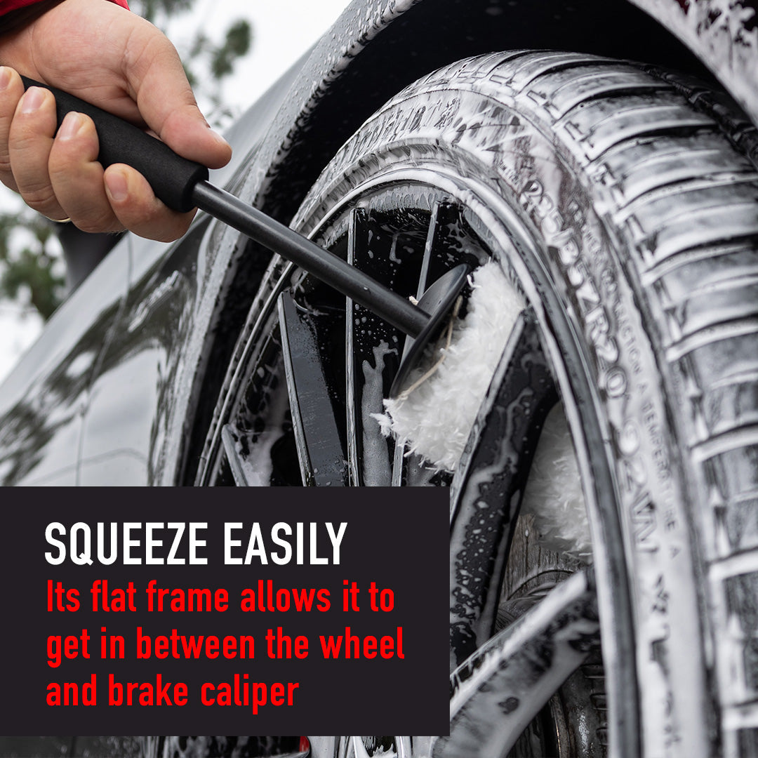 Microfiber Soft Wheel Brush with Replaceable Cover