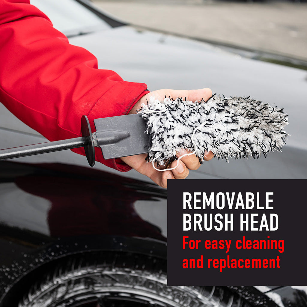 Microfiber Soft Wheel Brush with Replaceable Cover