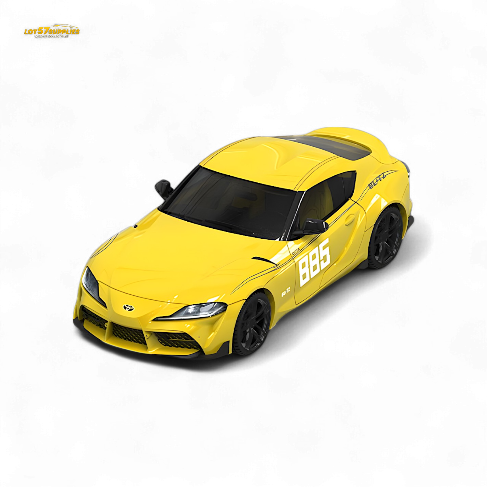 OM Model Toyota Supra A90 Initial D Ghost in Yellow 1:64