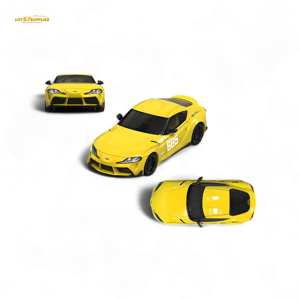 OM Model Toyota Supra A90 Initial D Ghost in Yellow 1:64