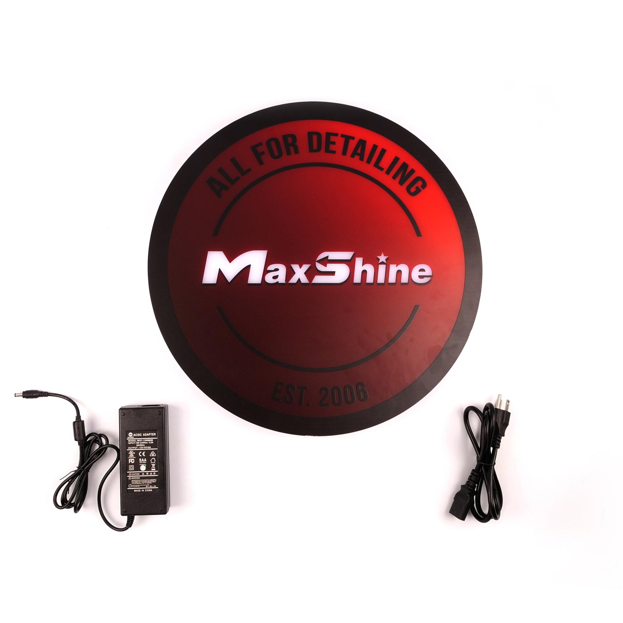 MaxShine Garage Logo and Sign