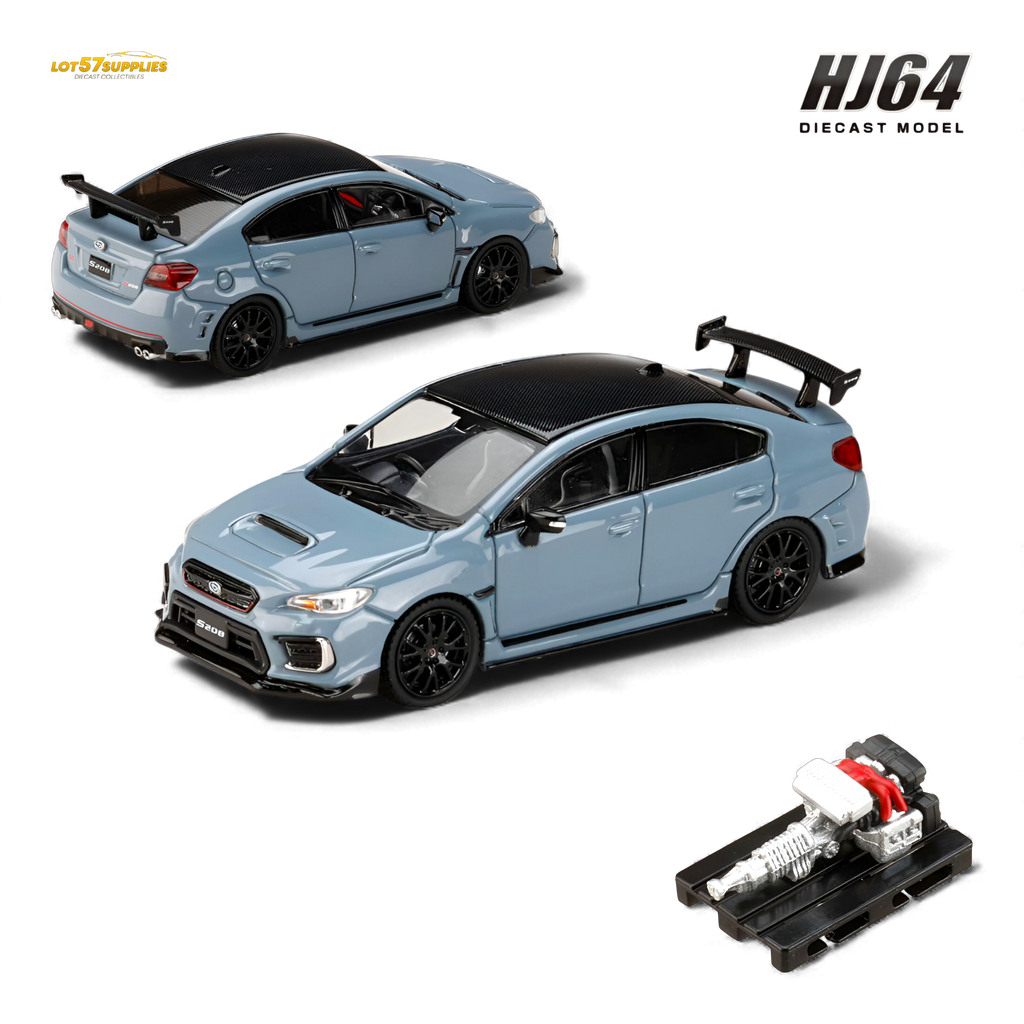 Hobby Japan Subaru S208 NBR Challenge Package - Cool Gray 1:64