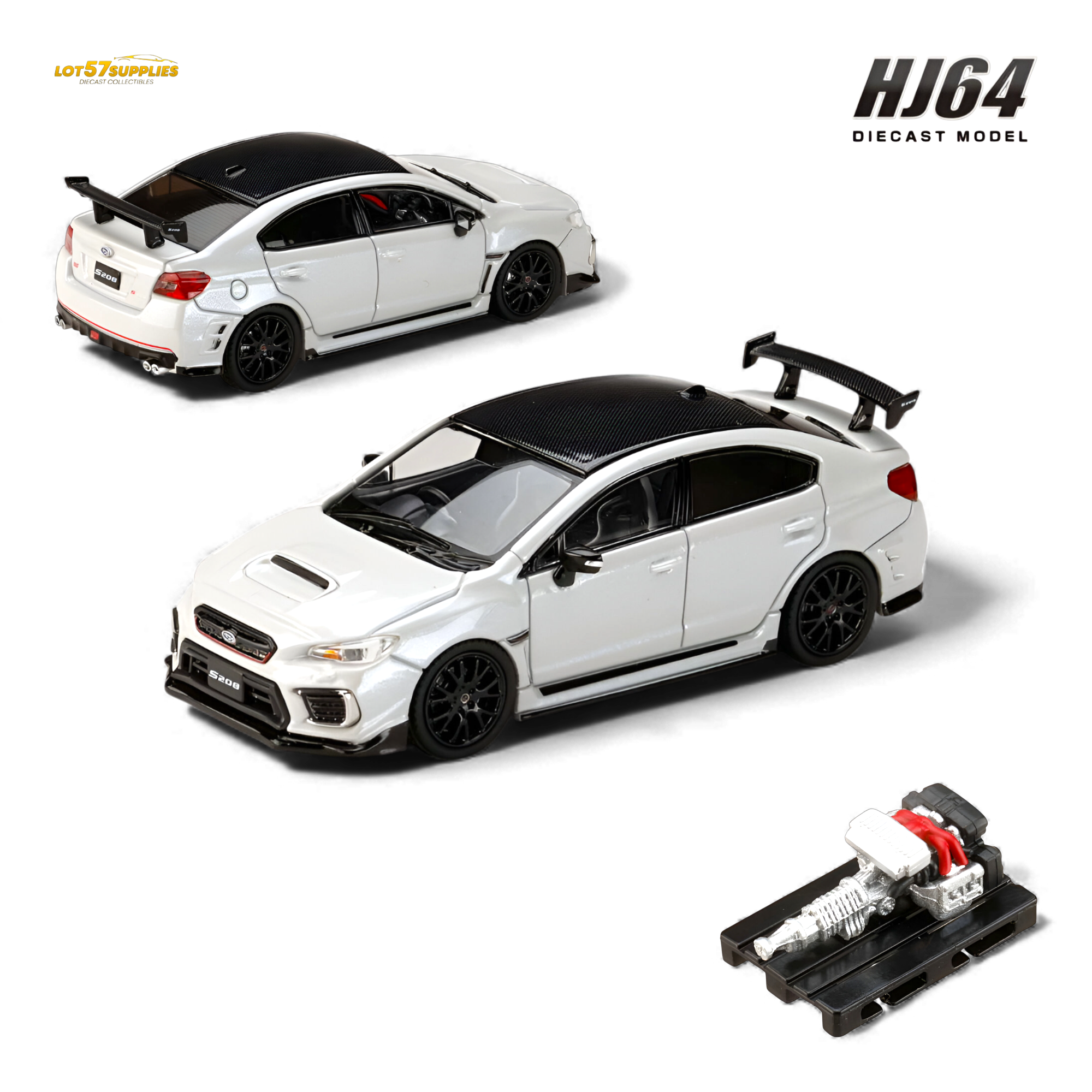 Hobby Japan Subaru S208 NBR Challenge Package - White 1:64