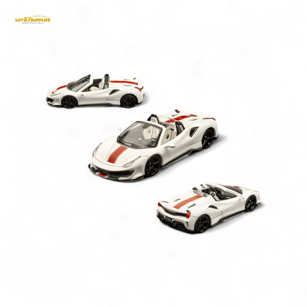 TPC Ferrari 488 Roadster Pearl White 1:64