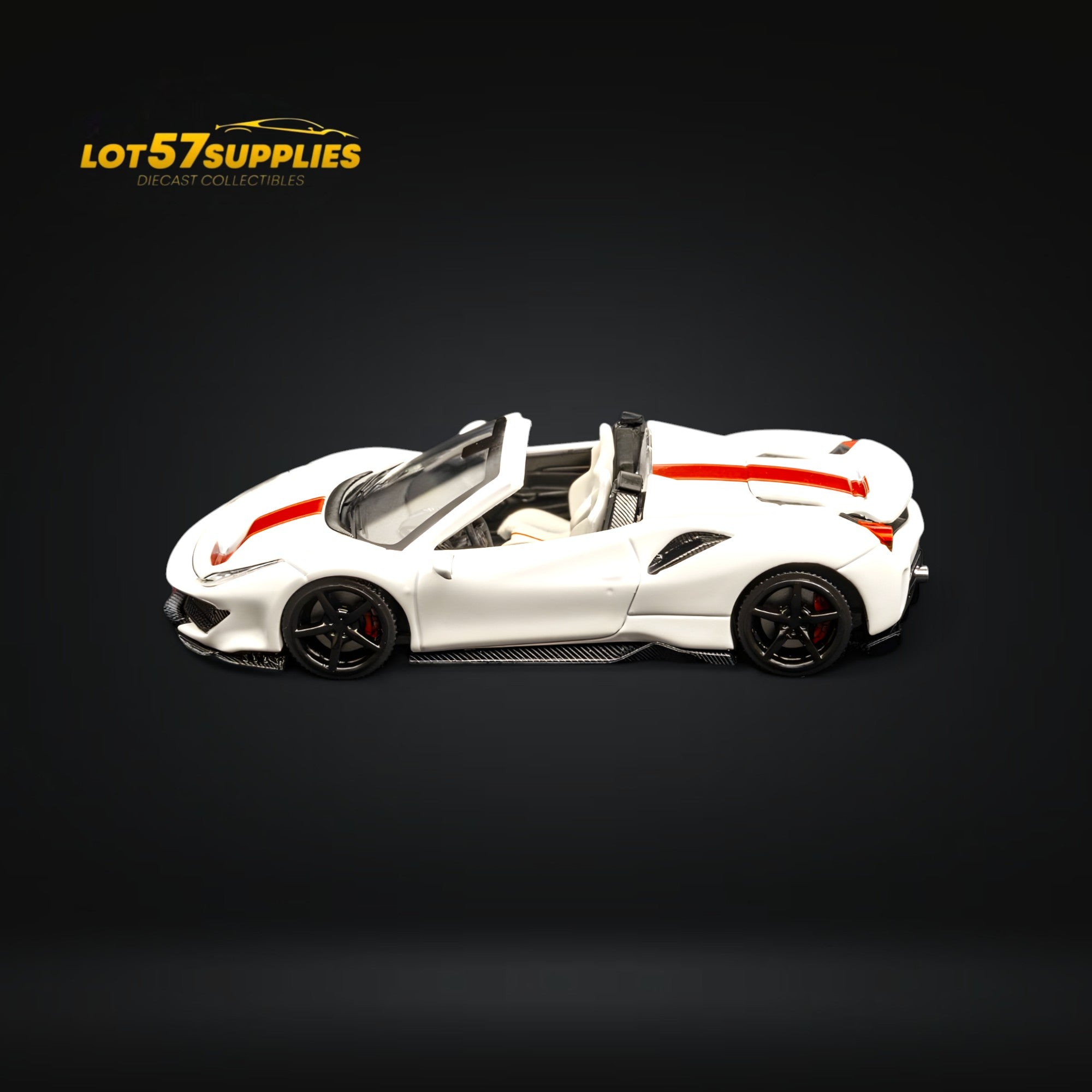 TPC Ferrari 488 Roadster Pearl White 1:64