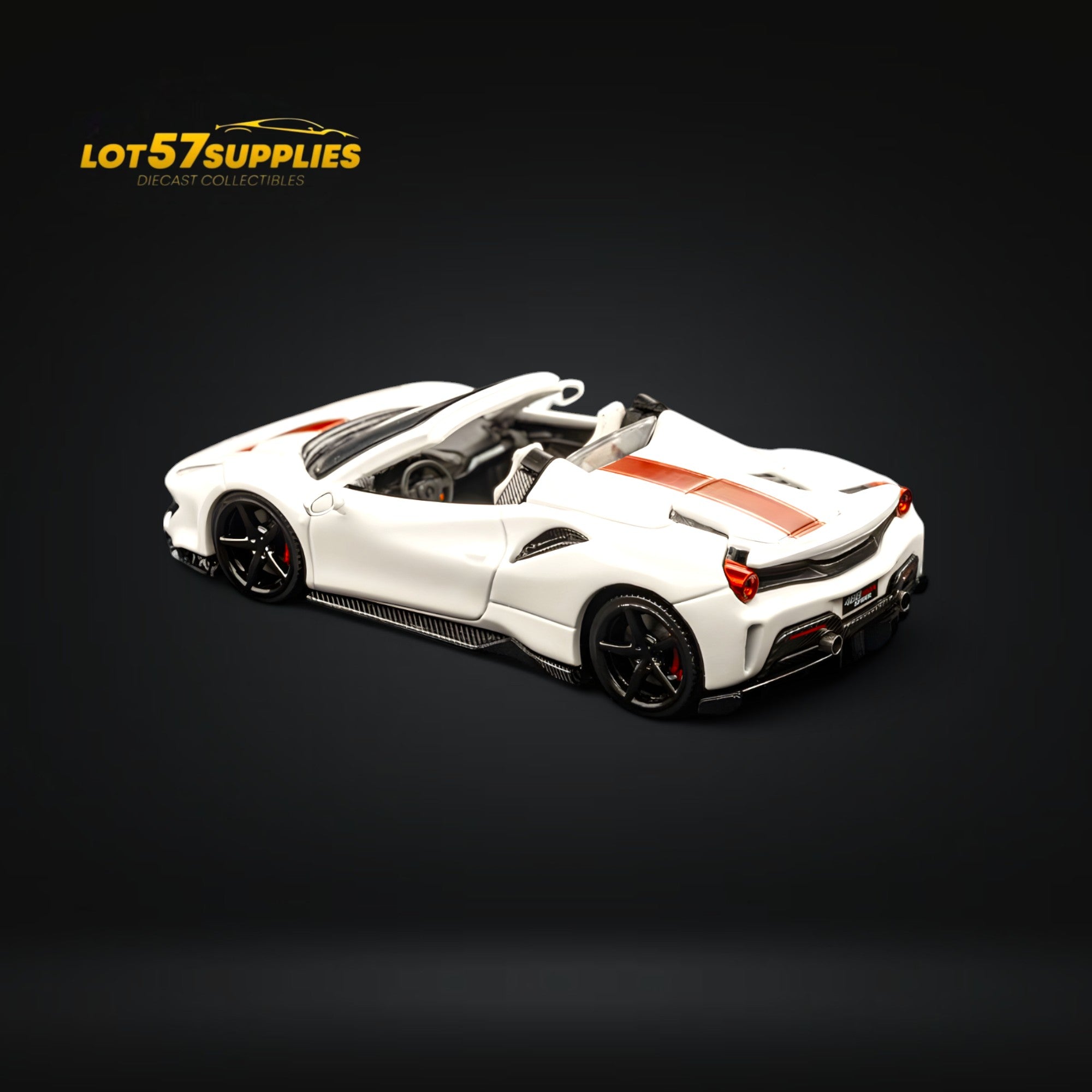 TPC Ferrari 488 Roadster Pearl White 1:64