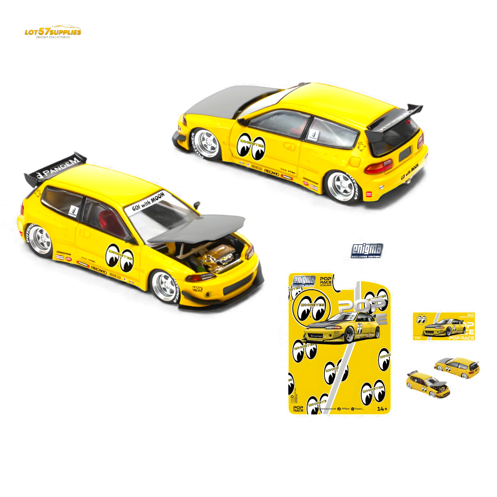 Pop Race Pandem Civic EG6 MOONEYES 1:64