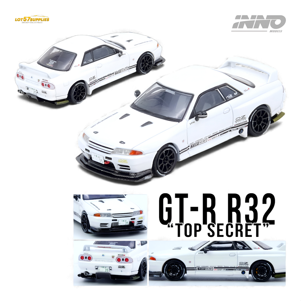 INNO64 Top Secret VR32 GT-R White 1:64