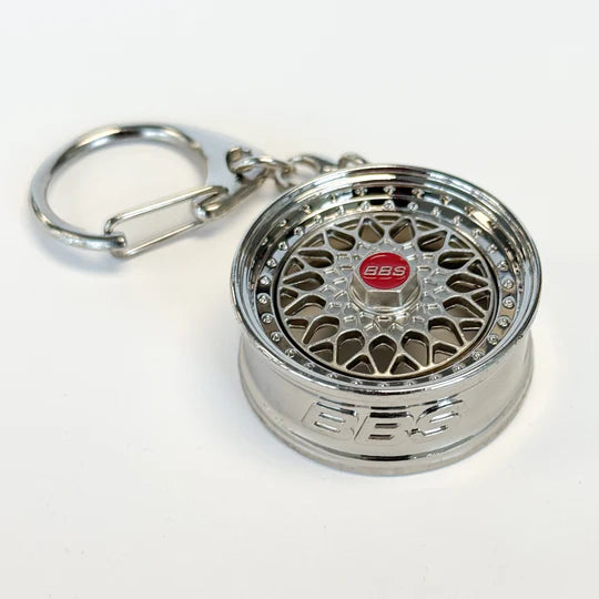 BBS RS design metal key chain - Silver
