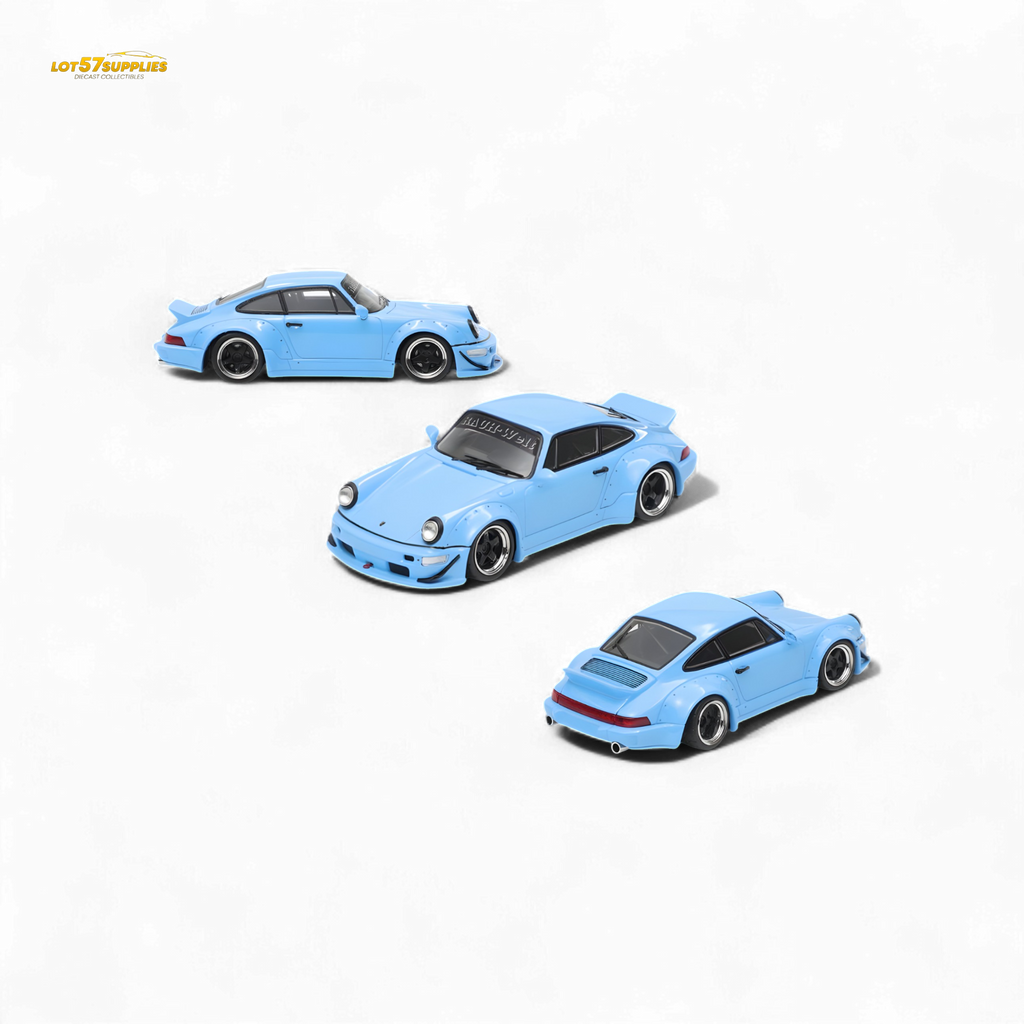 Fast Speed RWB 964 Wide-Body Duck Wing - Sky Blue 1:64