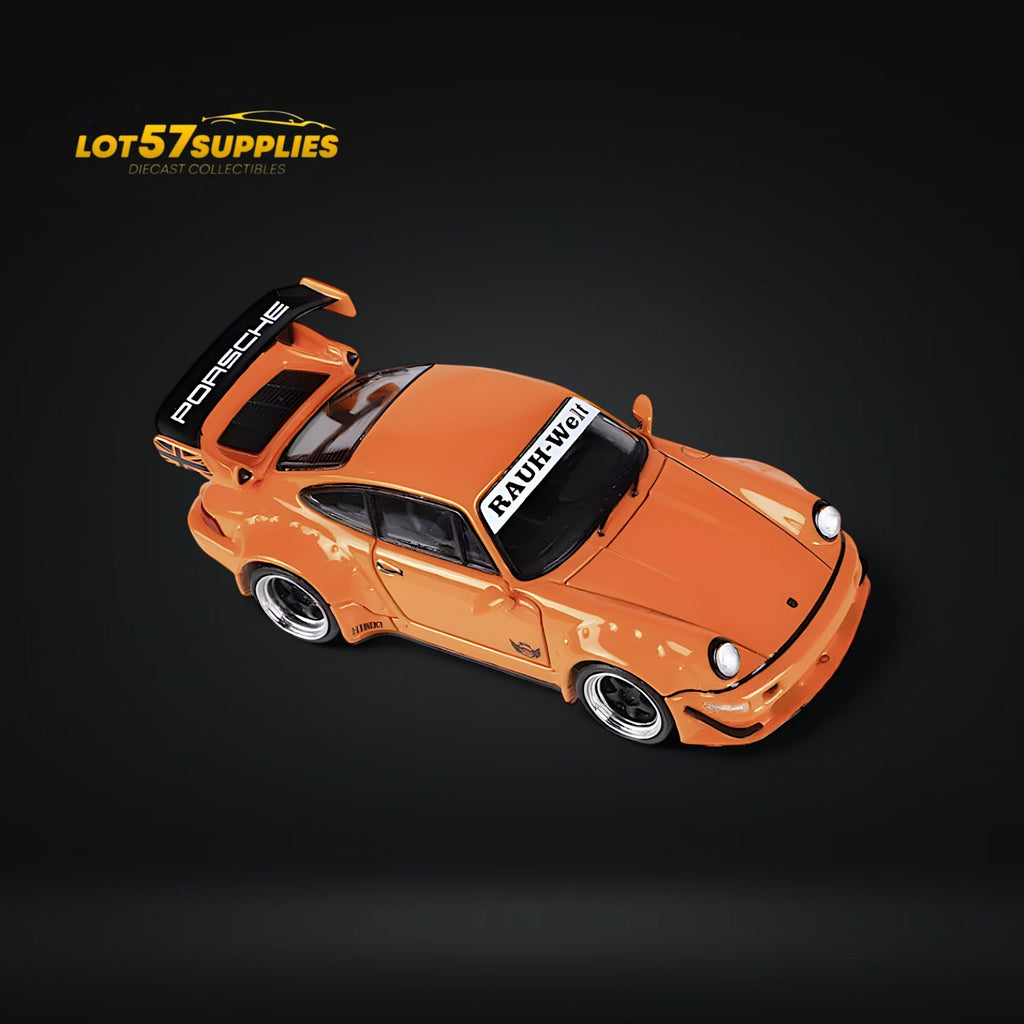 Fast Speed Porsche 964 RWB Widebody Orange 1:64