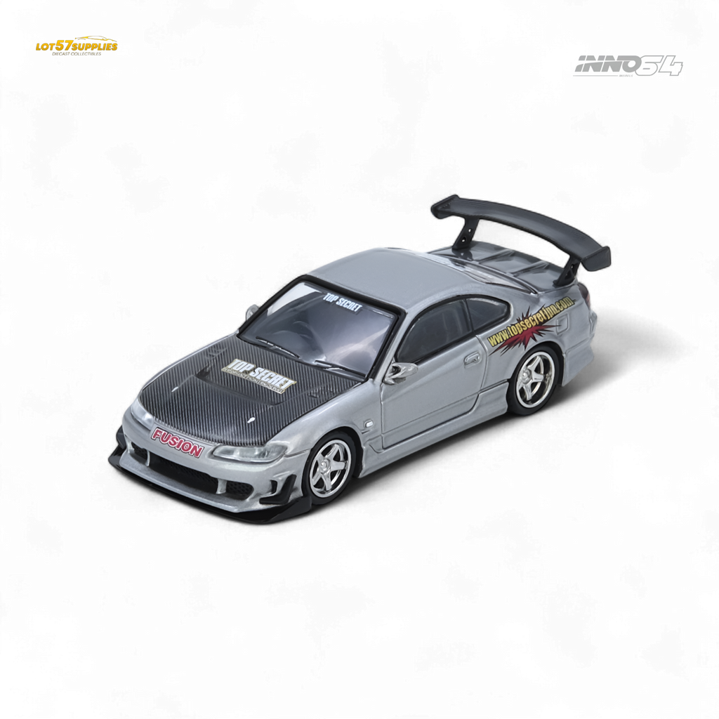 INNO64 Top Secret Silvia S15 Silver 1:64