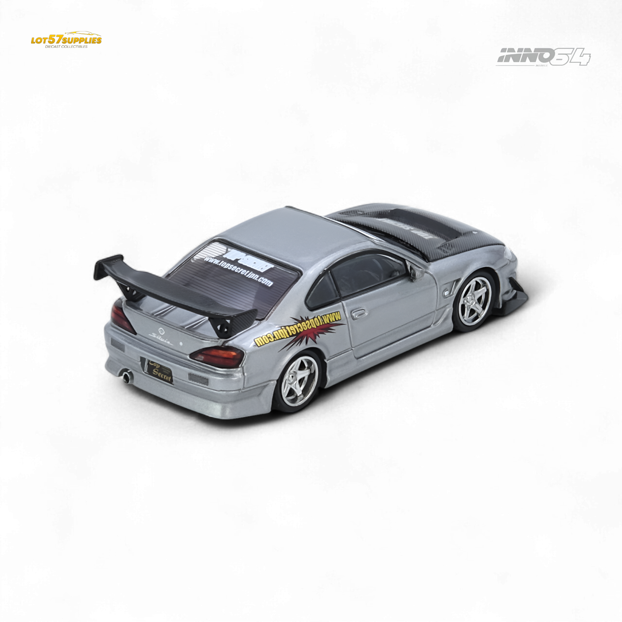 INNO64 Top Secret Silvia S15 Silver 1:64