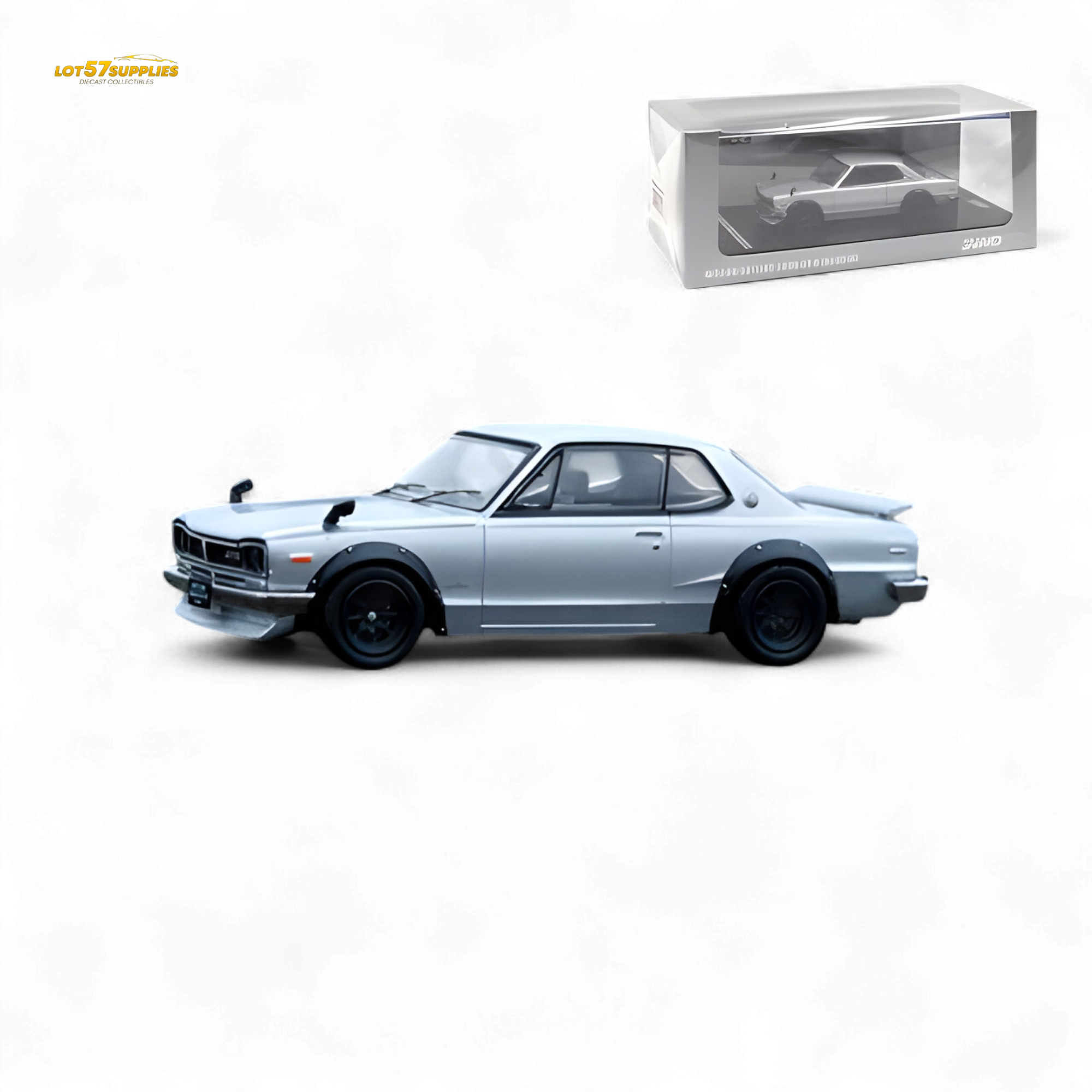 INNO64 Nissan Skyline 2000GT-R (KPGC10) Silver 1:64