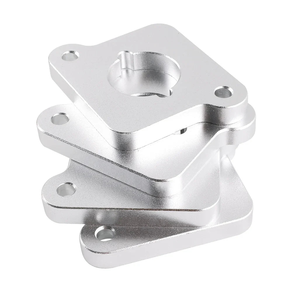 VW / Audi 1.8T 20V to 2.0 TFSI / R8 Coilpack Adapter Plate Set Billet Aluminum (Frosted Silver) for A3 / S3 / A4 / A6 / TT MK1 / Golf MK4 / GTI / Jetta / Beetle / Passat 1996 - 2011