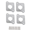 VW / Audi 1.8T 20V to 2.0 TFSI / R8 Coilpack Adapter Plate Set Billet Aluminum (Frosted Silver) for A3 / S3 / A4 / A6 / TT MK1 / Golf MK4 / GTI / Jetta / Beetle / Passat 1996 - 2011