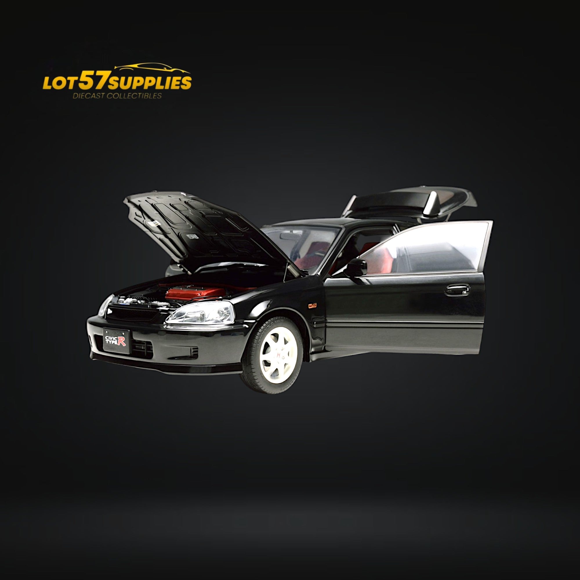 MOTORHELIX Honda Civic Type-R EK9 Black 1:18
