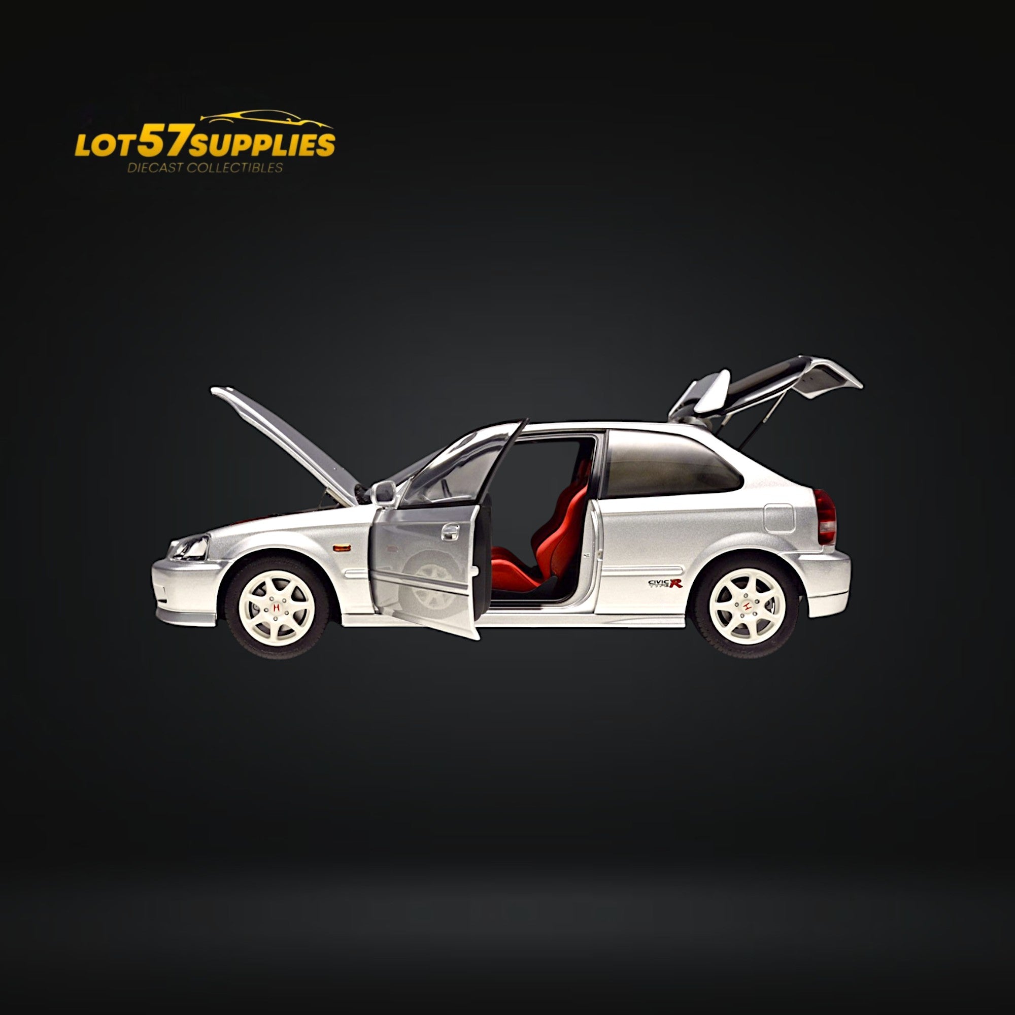 MOTORHELIX Honda Civic Type-R EK9 Silver 1:18