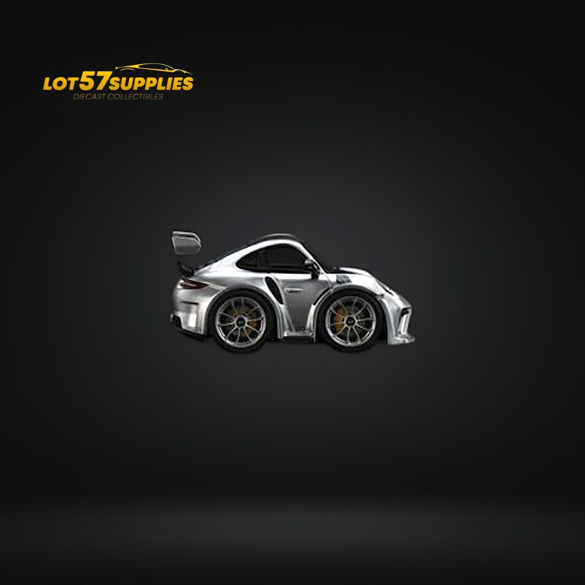 MiniCraftsman Porsche 911 GT3 RS Egg Cart Silver 1:64