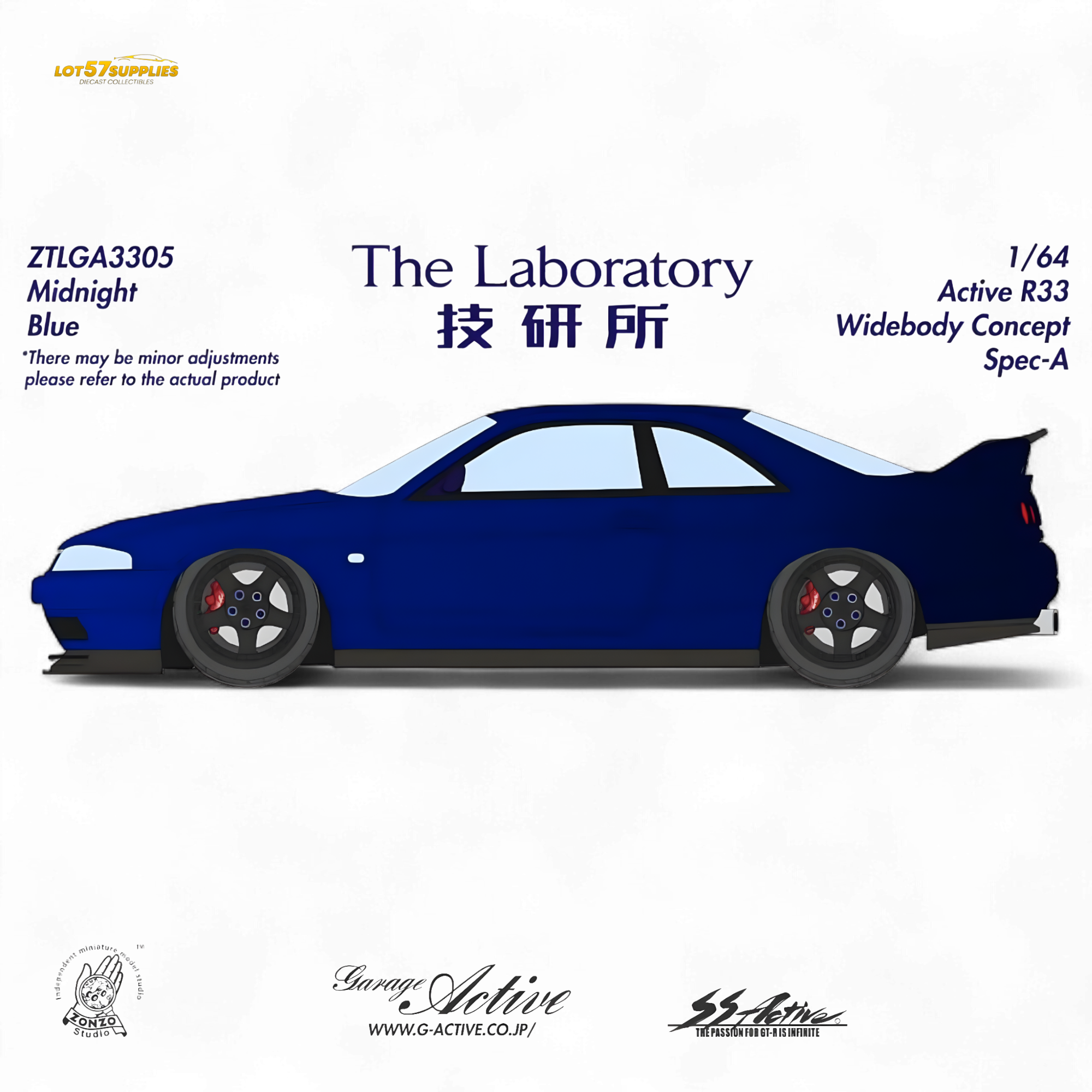 The Laboratory x ZONZO Nissan R33 Widebody ZTLGA3305 1:64