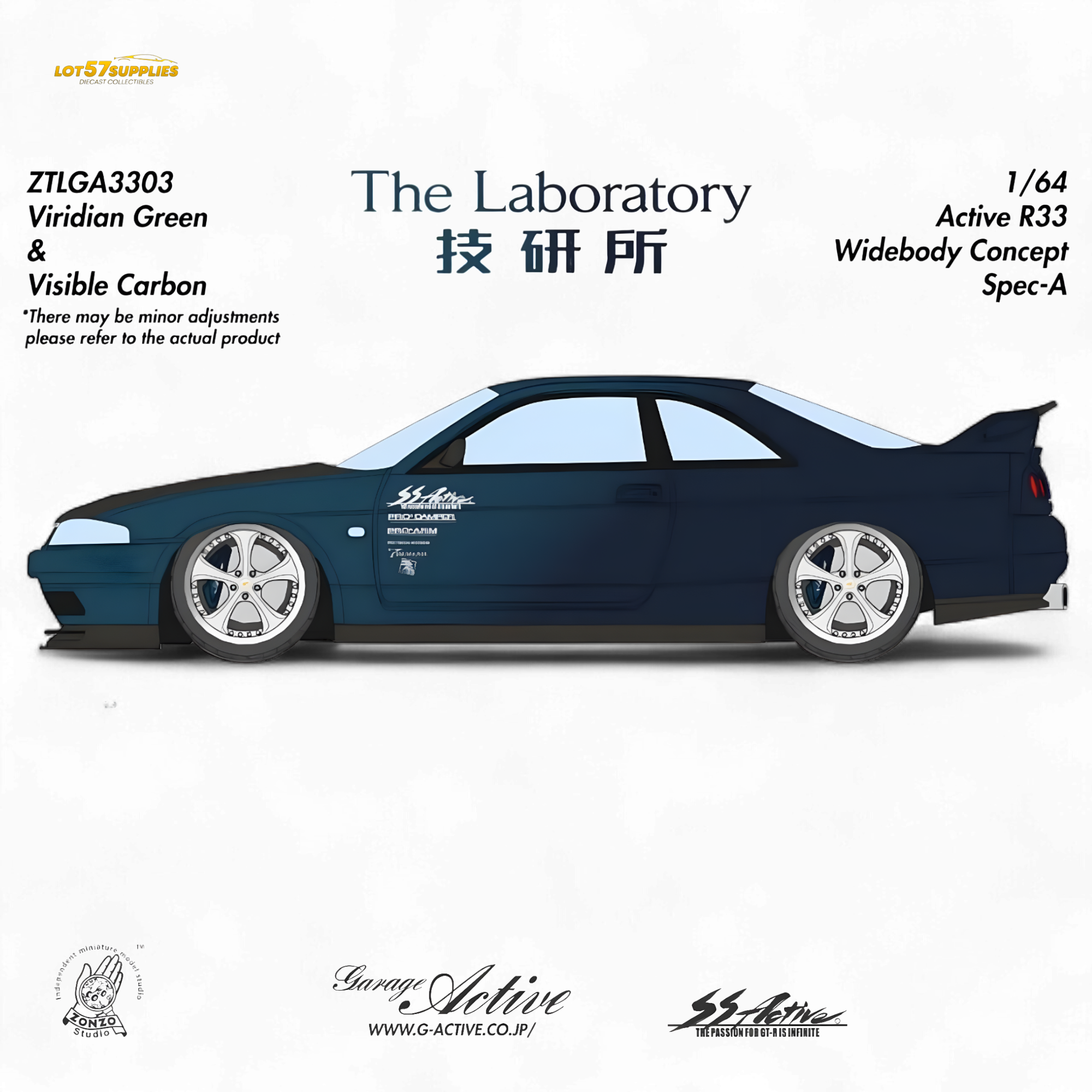 The Laboratory x ZONZO Nissan R33 Widebody ZTLGA3303 1:64