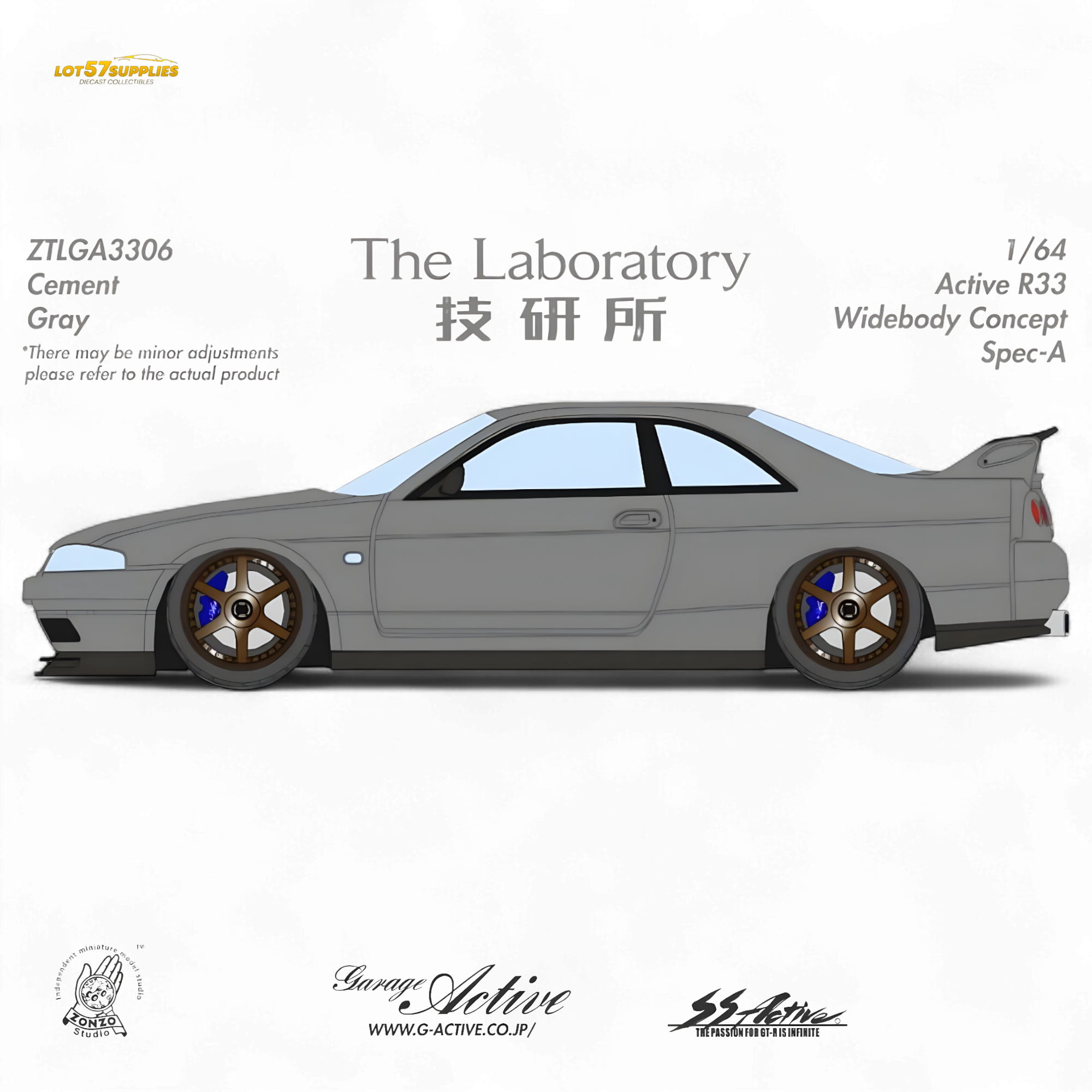 The Laboratory x ZONZO Nissan R33 Widebody ZTLGA3306 1:64