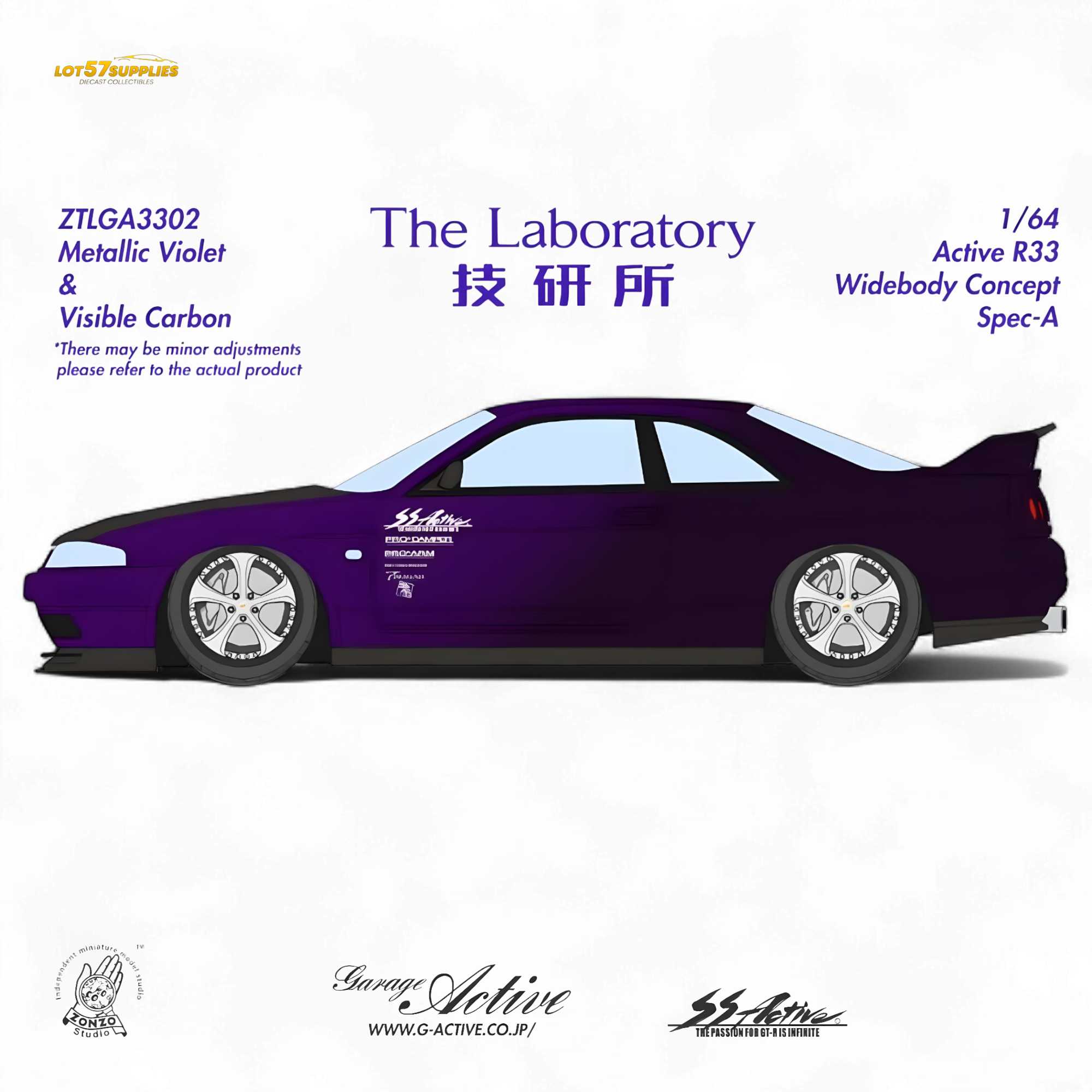 The Laboratory x ZONZO Nissan R33 Widebody ZTLGA3302 1:64