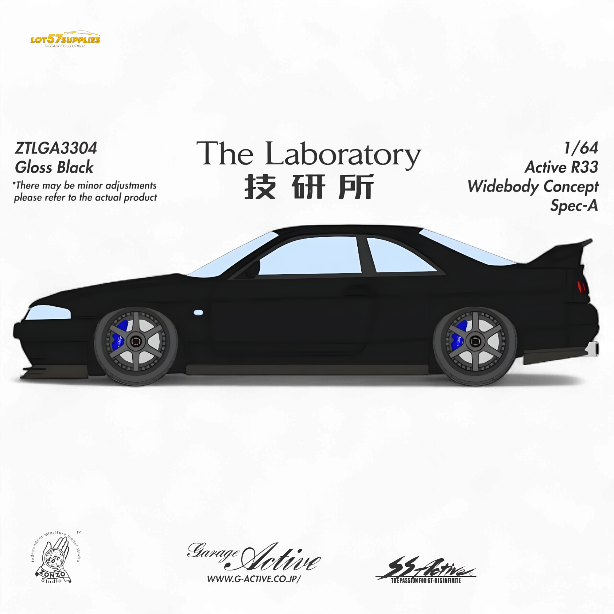 The Laboratory x ZONZO Nissan R33 Widebody ZTLGA3304 1:64