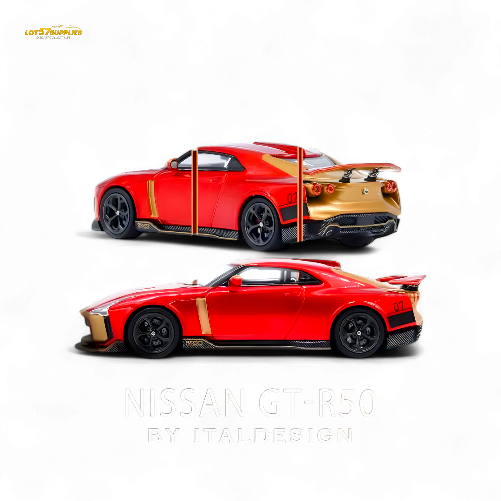 INNO64 Nissan R50 GT-R Red 1:64