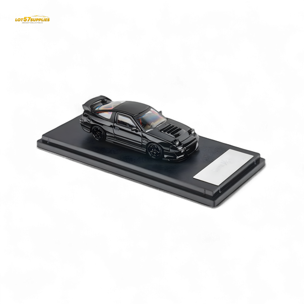 MicroTurbo 180SX Type X Metallic Black MIYABI 1:64
