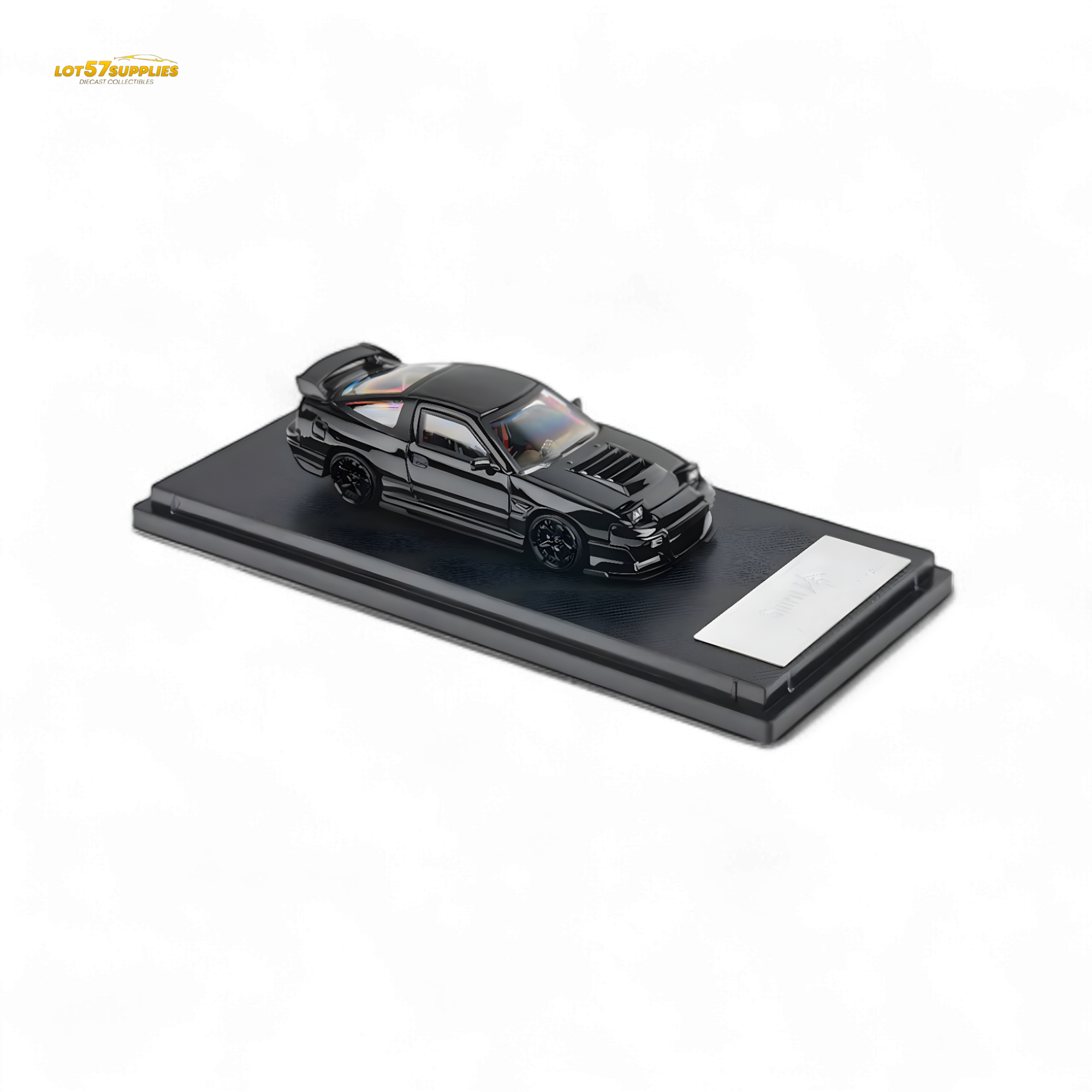 MicroTurbo 180SX Type X Metallic Black MIYABI 1:64