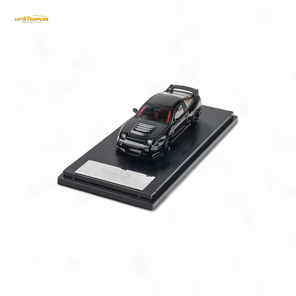 MicroTurbo 180SX Type X Metallic Black MIYABI 1:64
