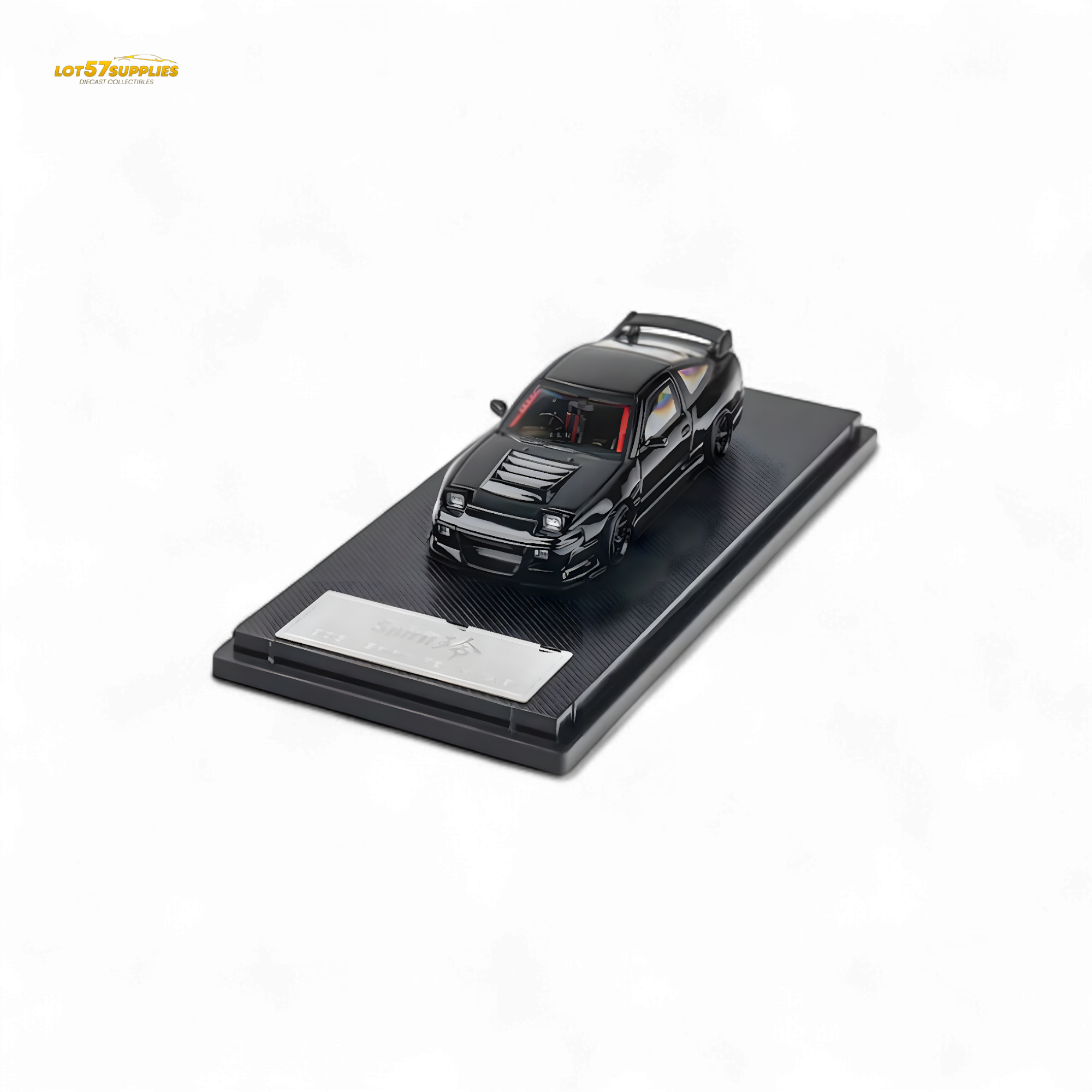 MicroTurbo 180SX Type X Metallic Black MIYABI 1:64