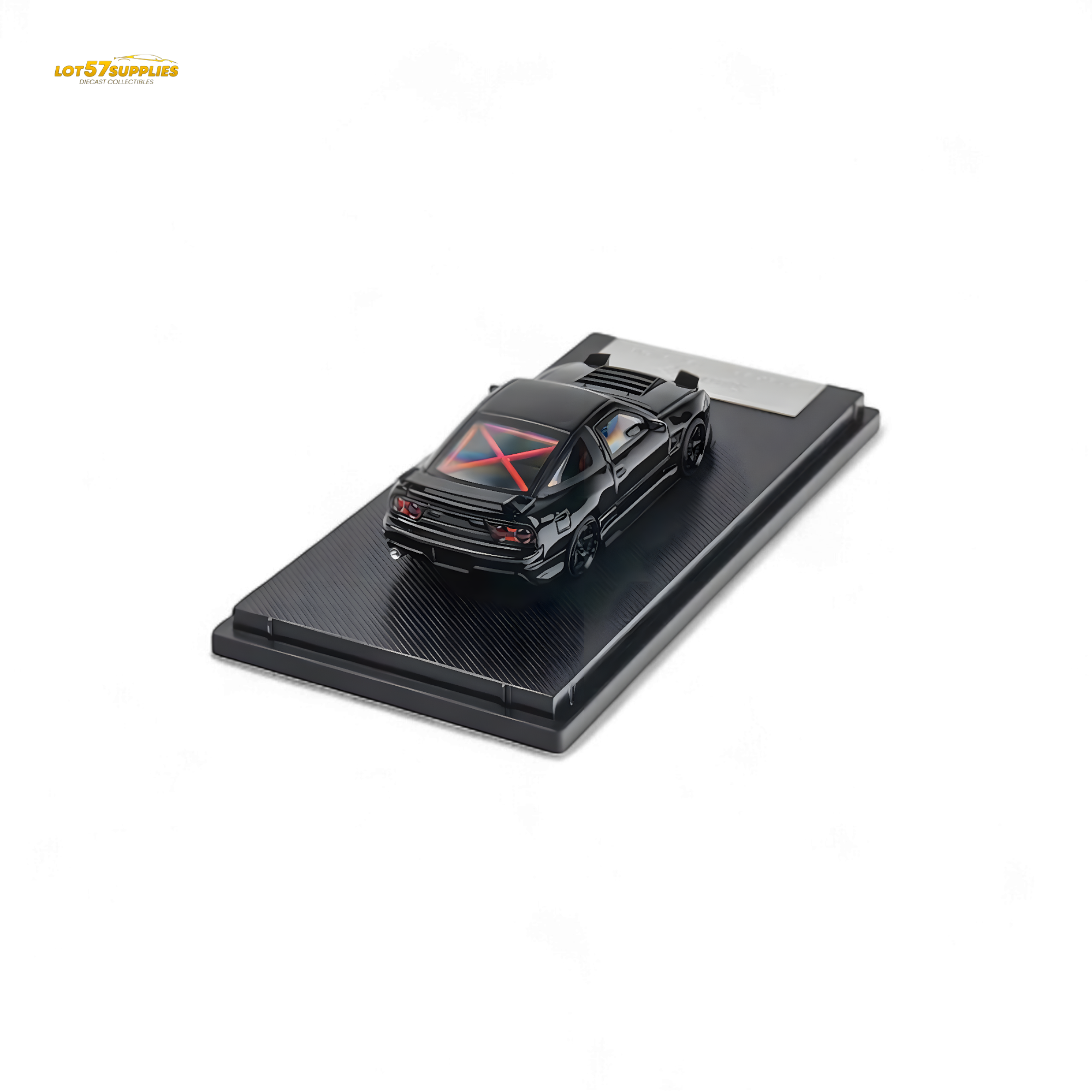MicroTurbo 180SX Type X Metallic Black MIYABI 1:64