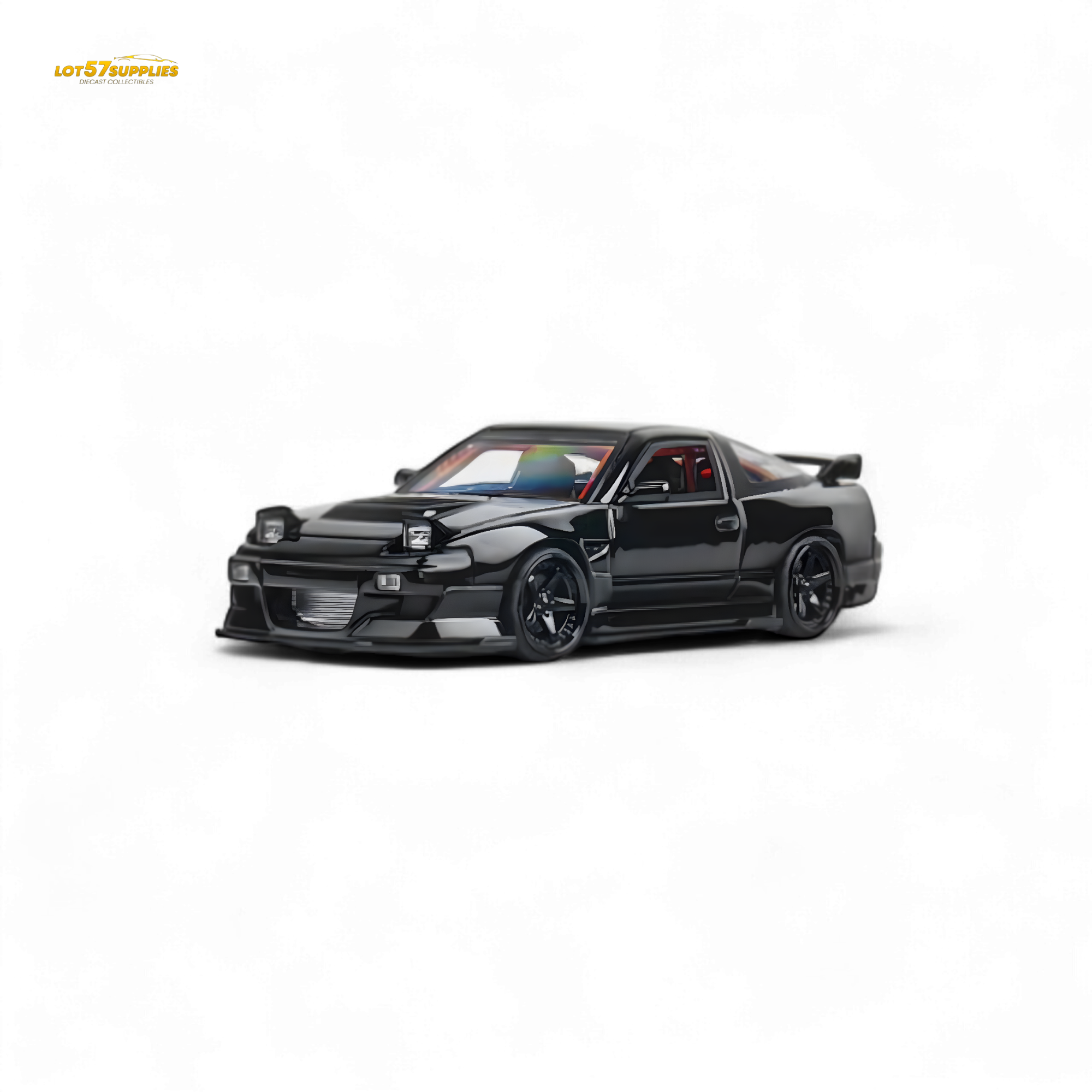 MicroTurbo 180SX Type X Metallic Black MIYABI 1:64