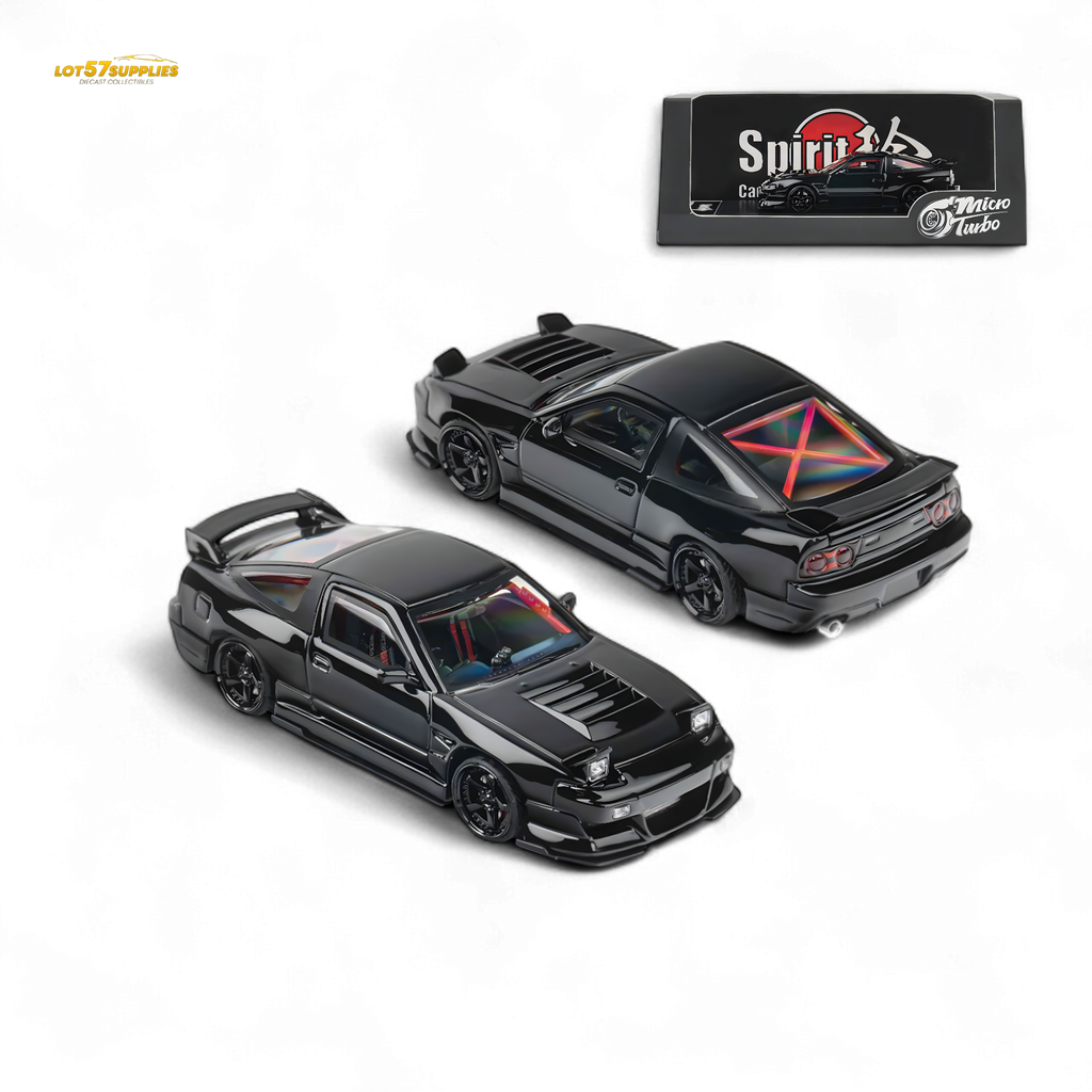 MicroTurbo 180SX Type X Metallic Black MIYABI 1:64