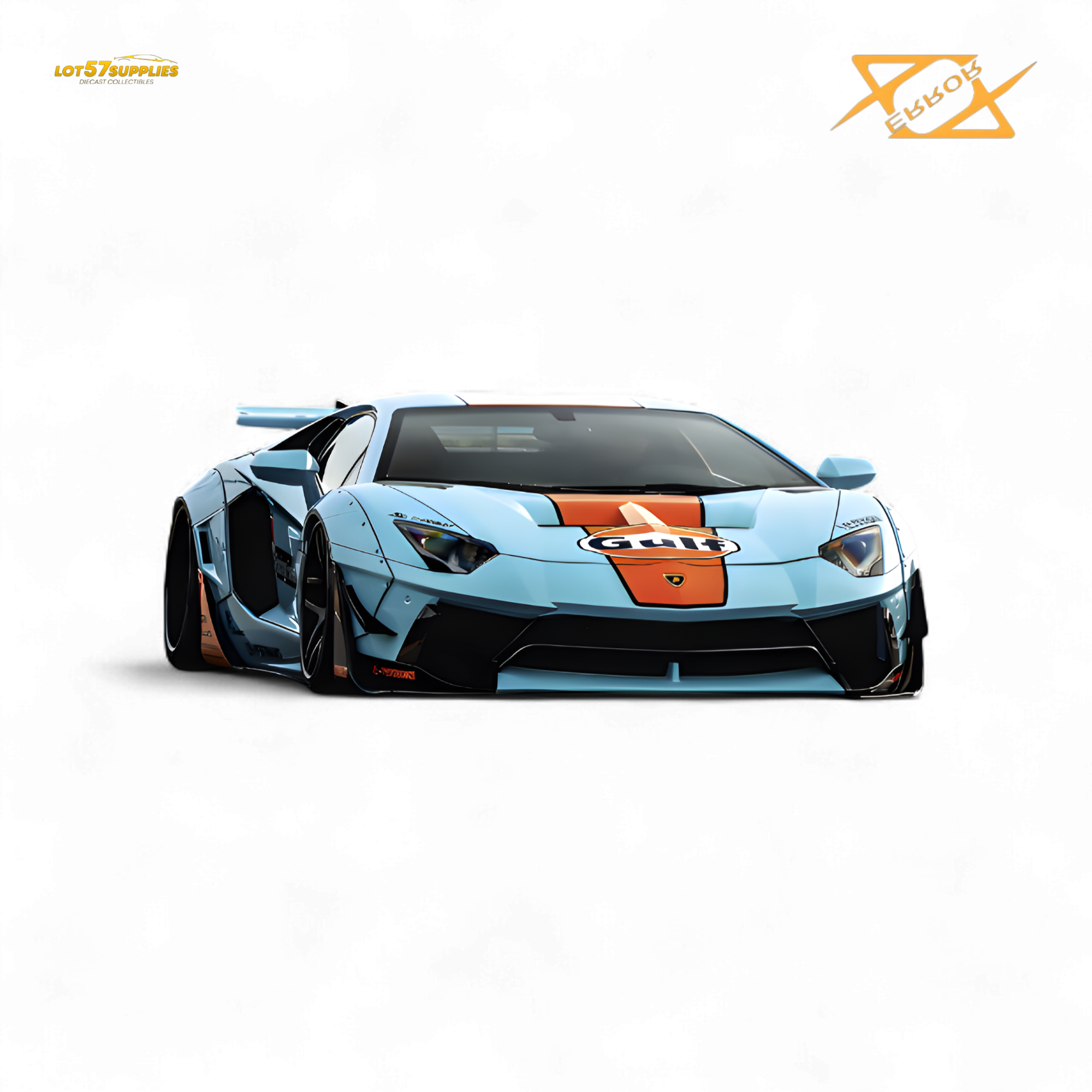 (Pre-Order) 404ERROR Lamborghini Aventador LBWK 2.0 Gulf 1:64