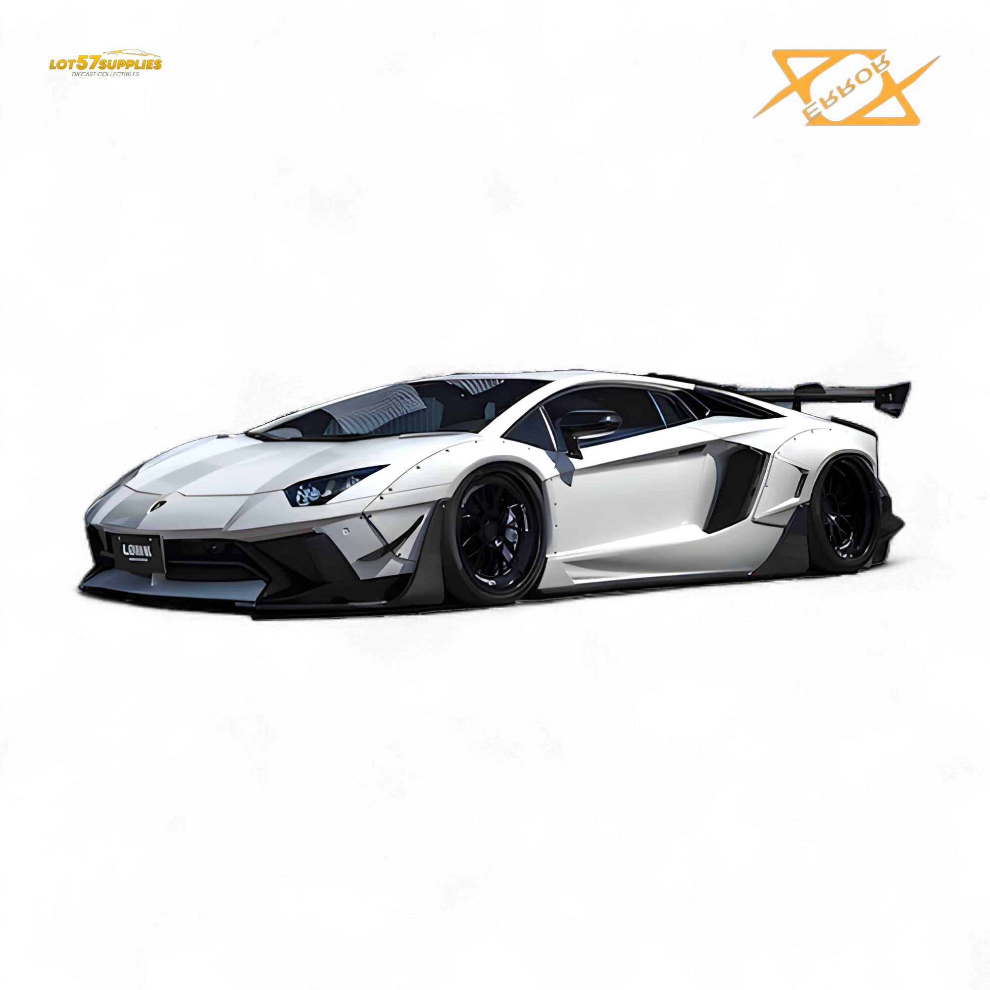 (Pre-Order) 404ERROR Lamborghini Aventador LBWK 2.0 White 1:64