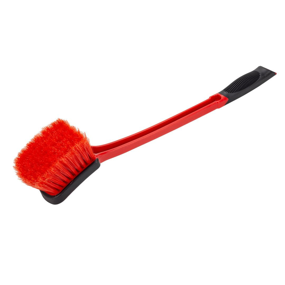 Soft Grip Medium Duty Wheel Cleaning Brush with Long Handle