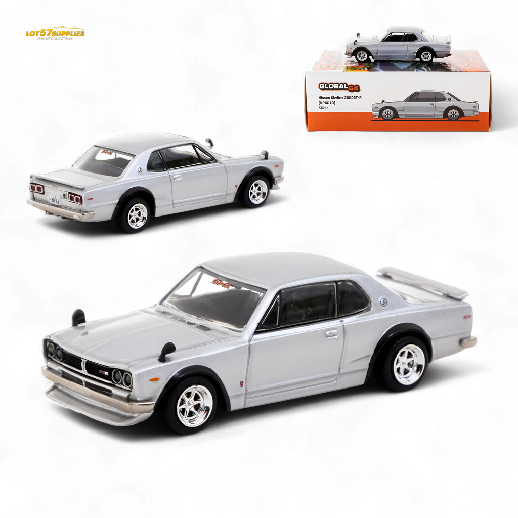 Tarmac Works Nissan Skyline 2000 GT-R Silver 1:64