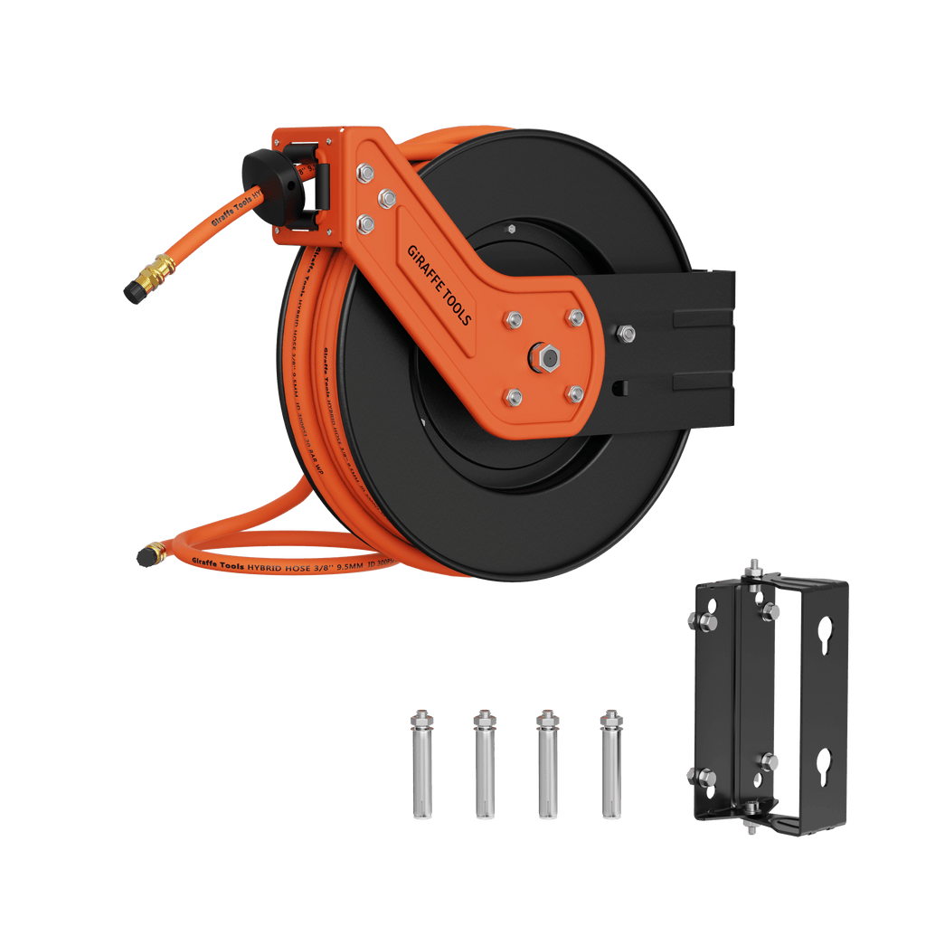 Retractable Air Hose Reel-Alloy Steel Reel-3/8in 25ft-50ft