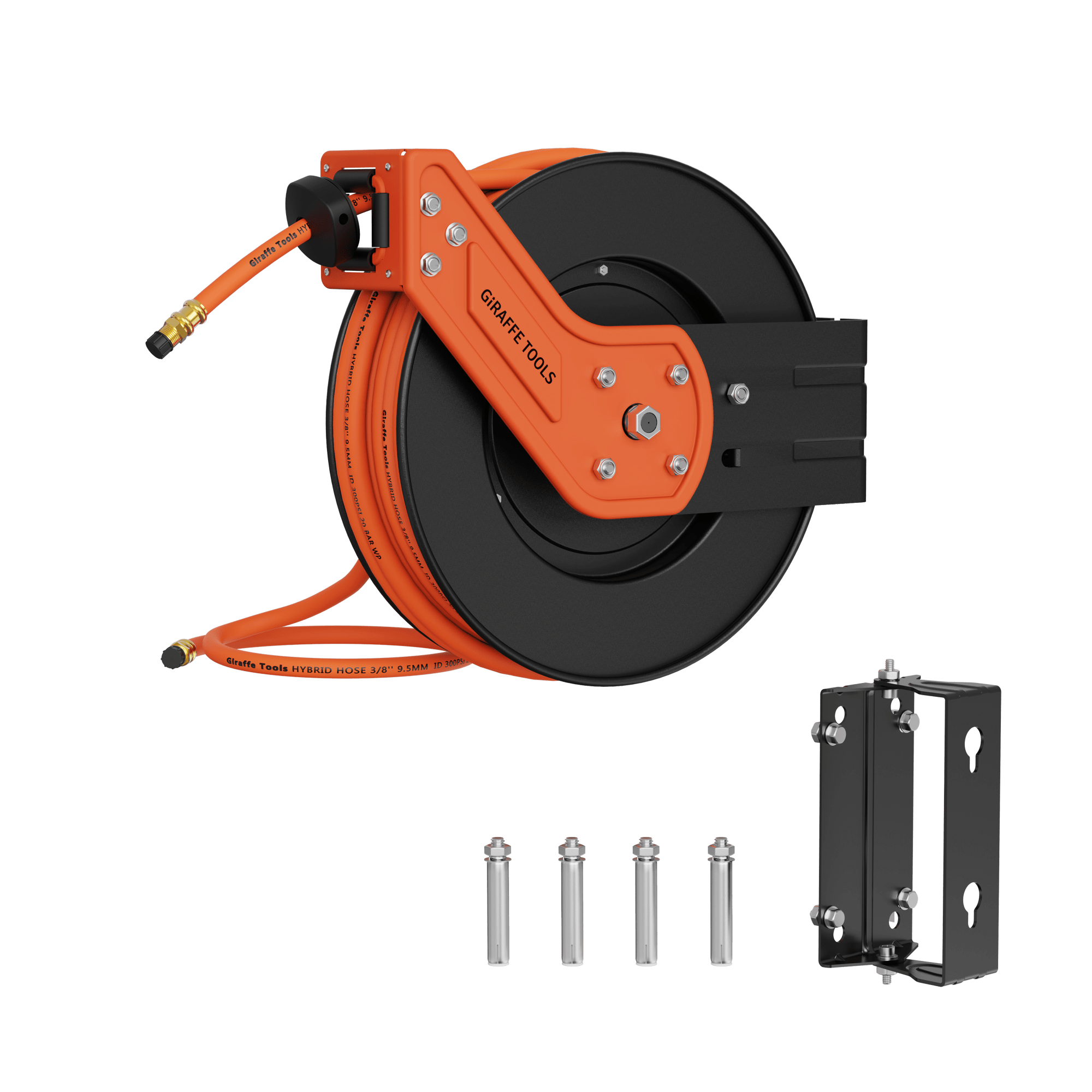 Retractable Air Hose Reel-Alloy Steel Reel-3/8in 25ft-50ft