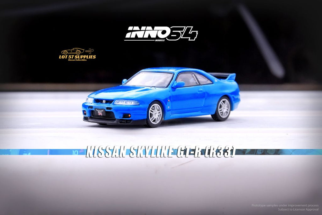 INNO64 Nissan Skyline GT-R R33 Blue 1:64