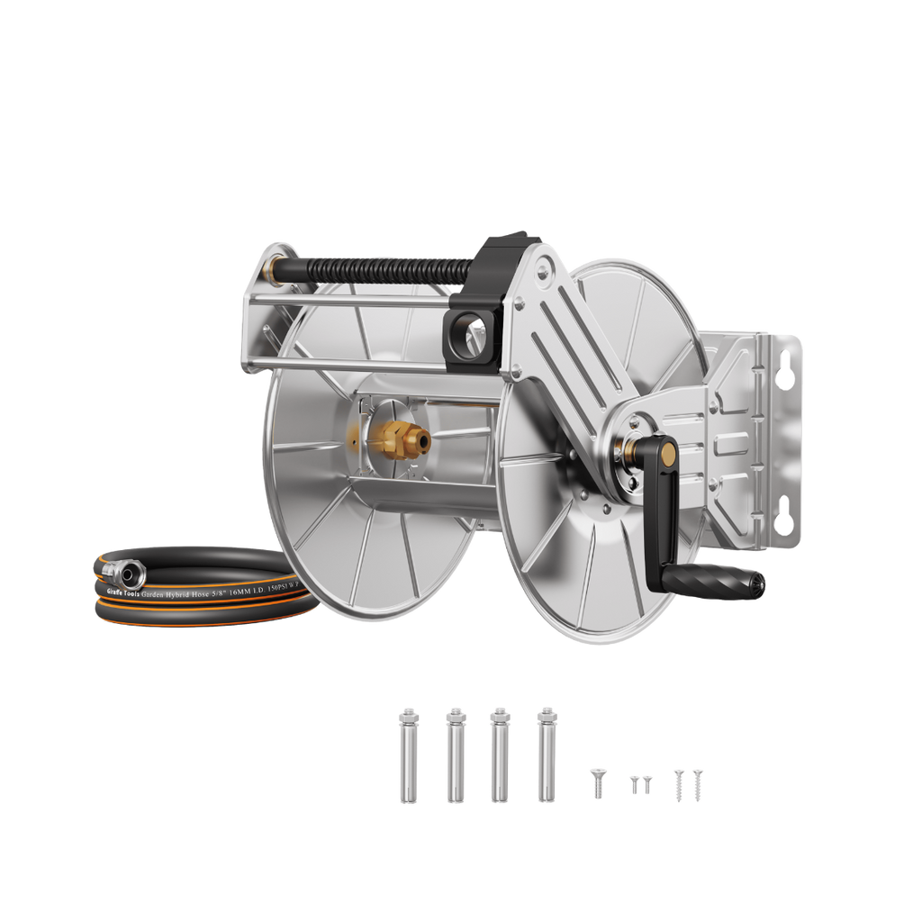 Wall Mounted Hose Reel-Stainless Steel-Heavy Duty