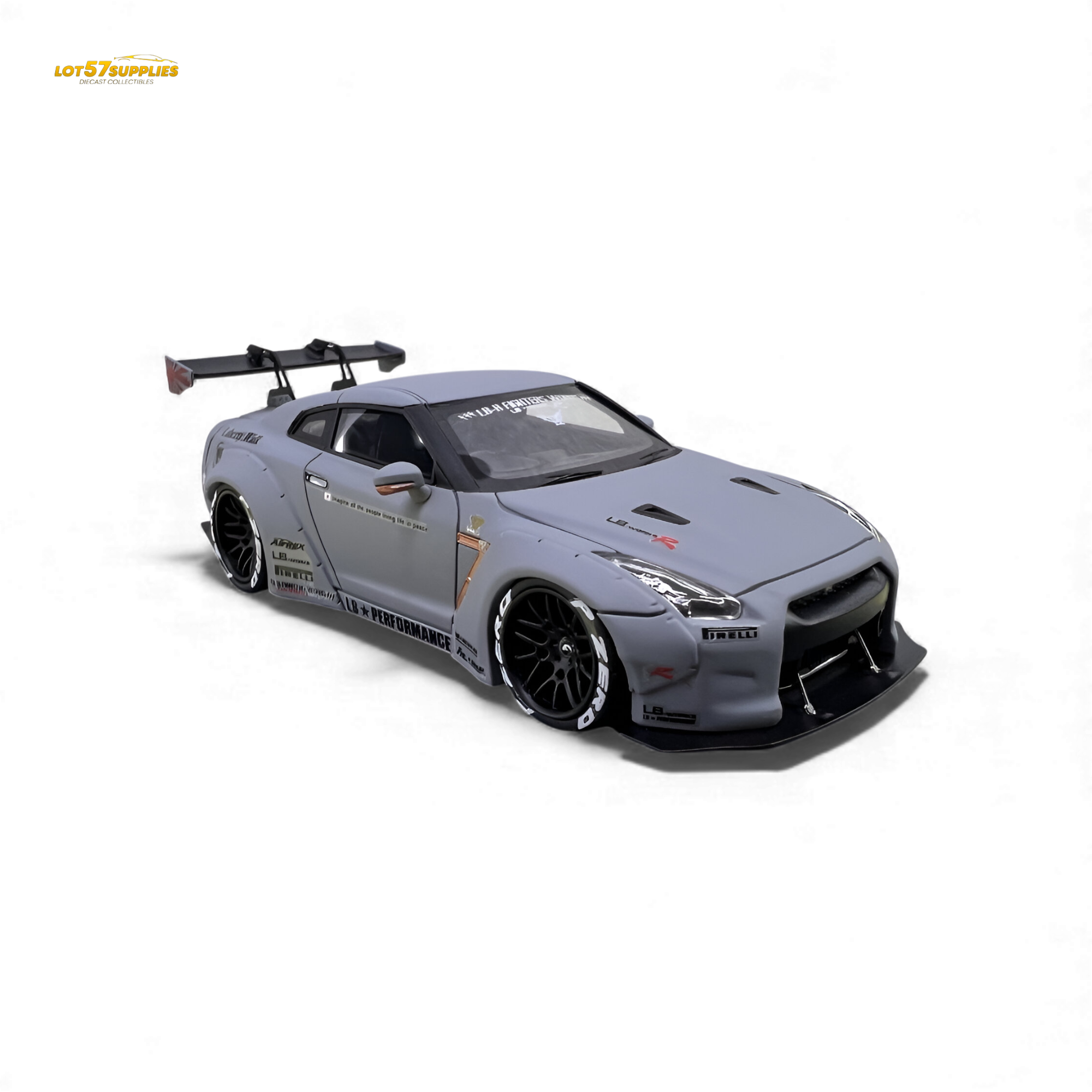 404ERROR LB-Works Nissan Skyline GT-R R35 Fighter Grey 1:64
