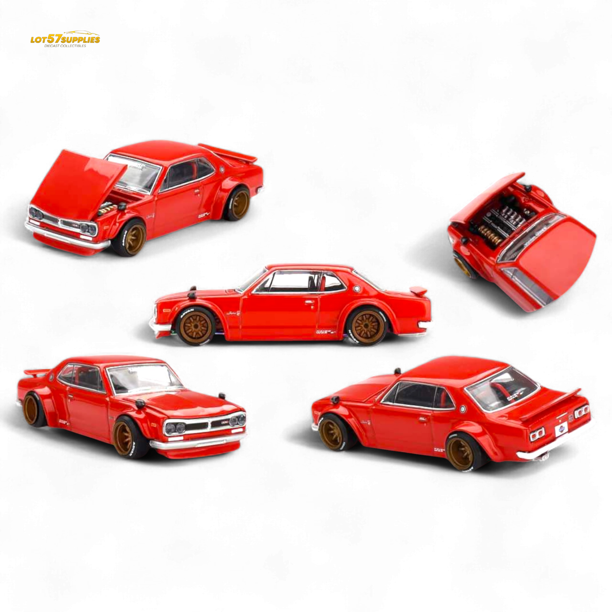 Kaido House Nissan Skyline 2000GT-R (KPGC10) Red 1:64