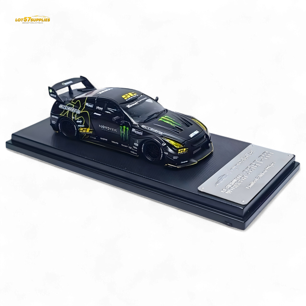MC Nissan Skyline R35 GTR GT Matte Black Monster 1:64