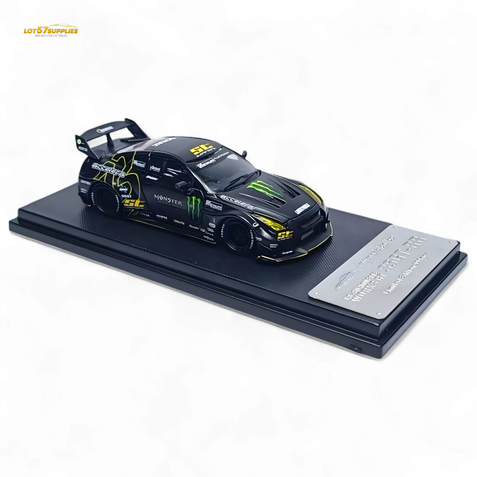 MC Nissan Skyline R35 GTR GT Matte Black Monster 1:64