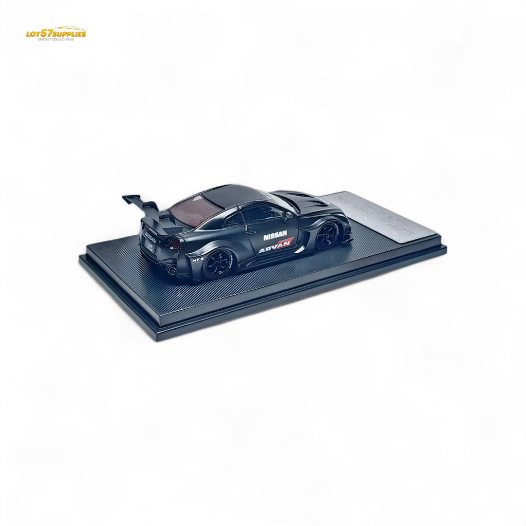 MC Nissan R35 GTR GT Matte Black Advan Liberty Walk 1:64