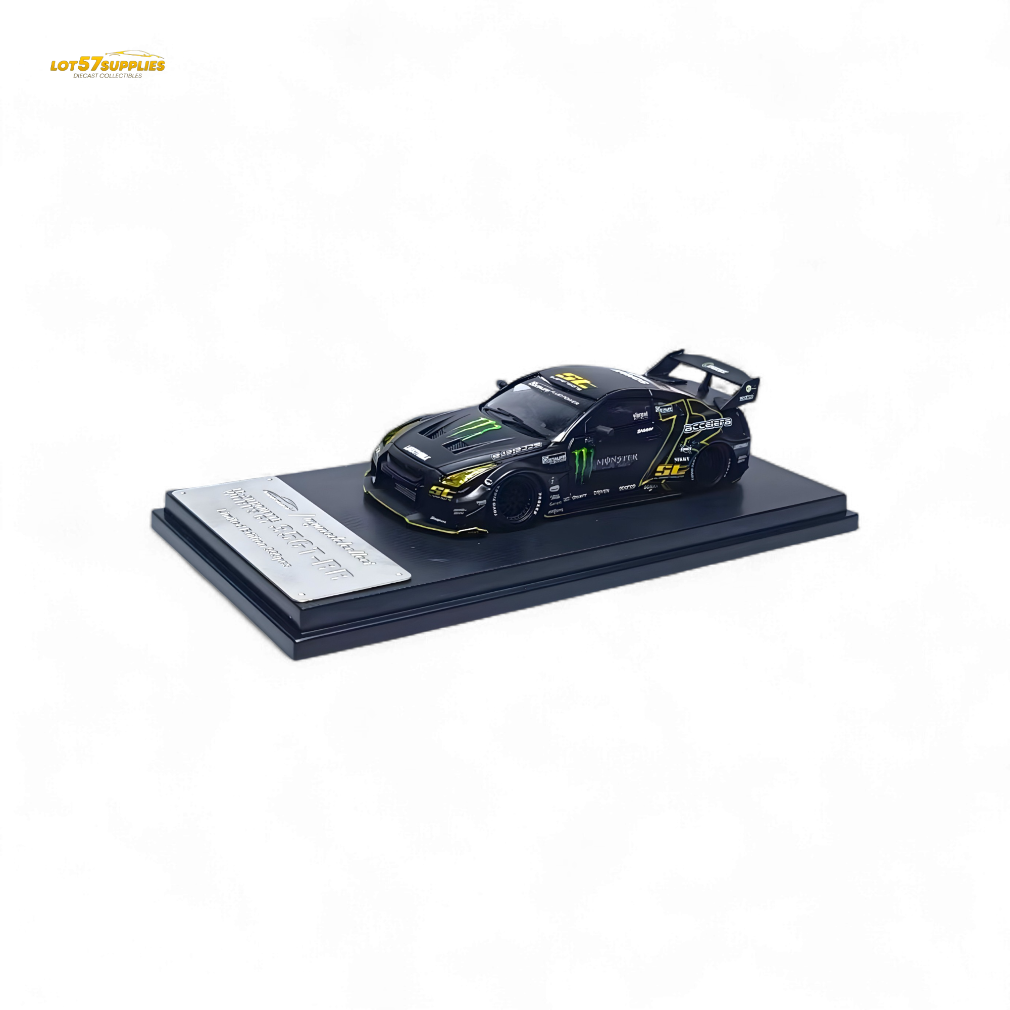 MC Nissan Skyline R35 GTR GT Matte Black Monster 1:64